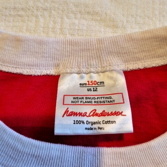 Hanna Andersson boys size 150 or 12 Santa pajama shirt VVGUC - Picture 2 of 3